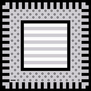 Aurora Desenli Janjan Eşarp - Ritmik Geometri - Gri