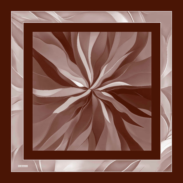 Aurora Desenli Janjan Eşarp - Göksel Gelgit - Bordo