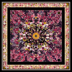 Aurora Desenli Janjan Eşarp - Çiçek Kozmosu - Pembe