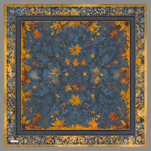 Aurora Desenli Janjan Eşarp - Gecenin Bahçesi - Gri