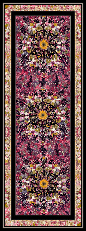 Aurora Desenli Janjan Şal - Çiçek Kozmosu - Pembe