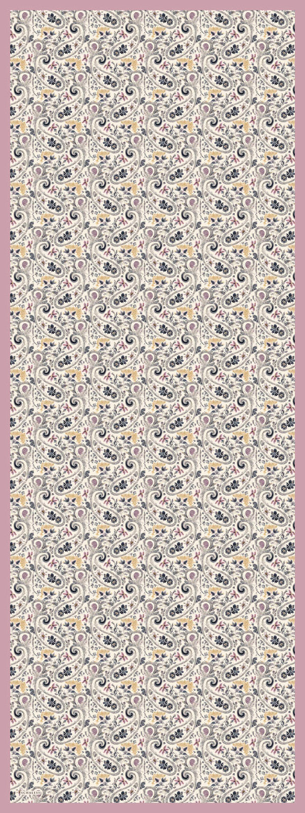 Aurora Desenli Janjan Şal - Etnik Bahar - Pudra