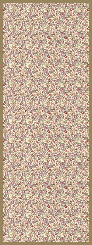 Aurora Desenli Janjan Şal - Etnik Bahar - Yağ Yeşili