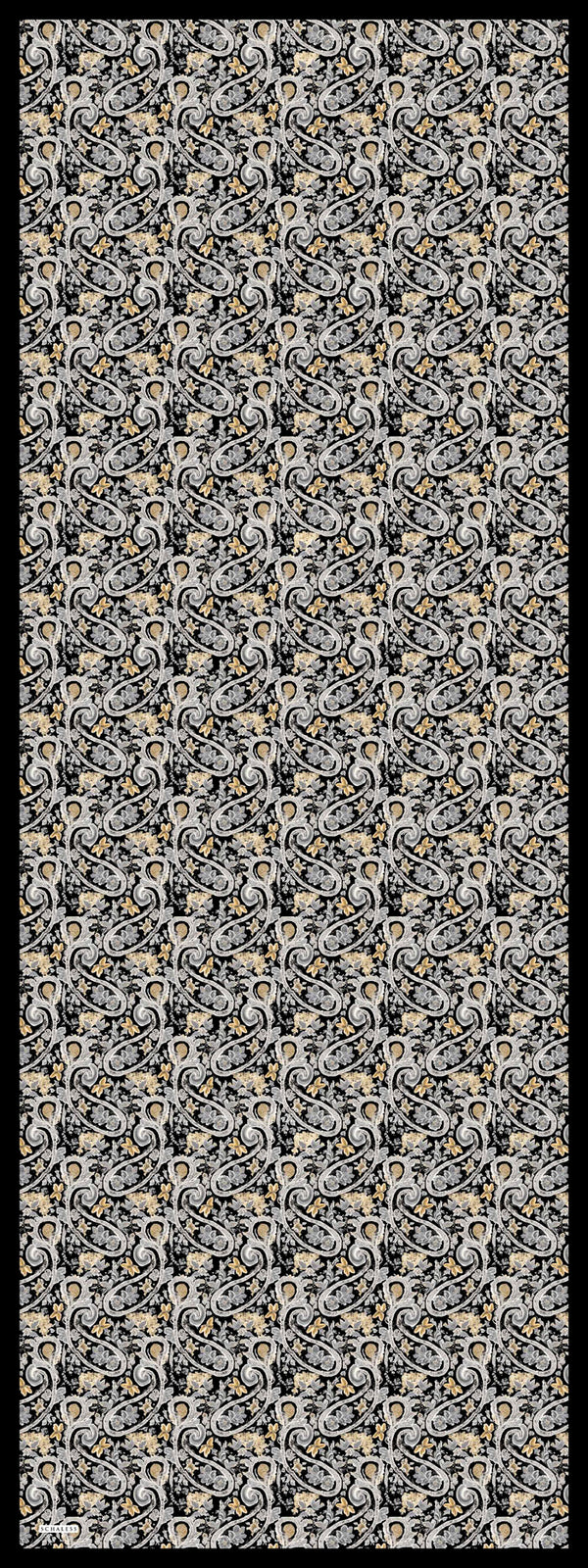 Aurora Desenli Janjan Şal - Etnik Bahar - Siyah