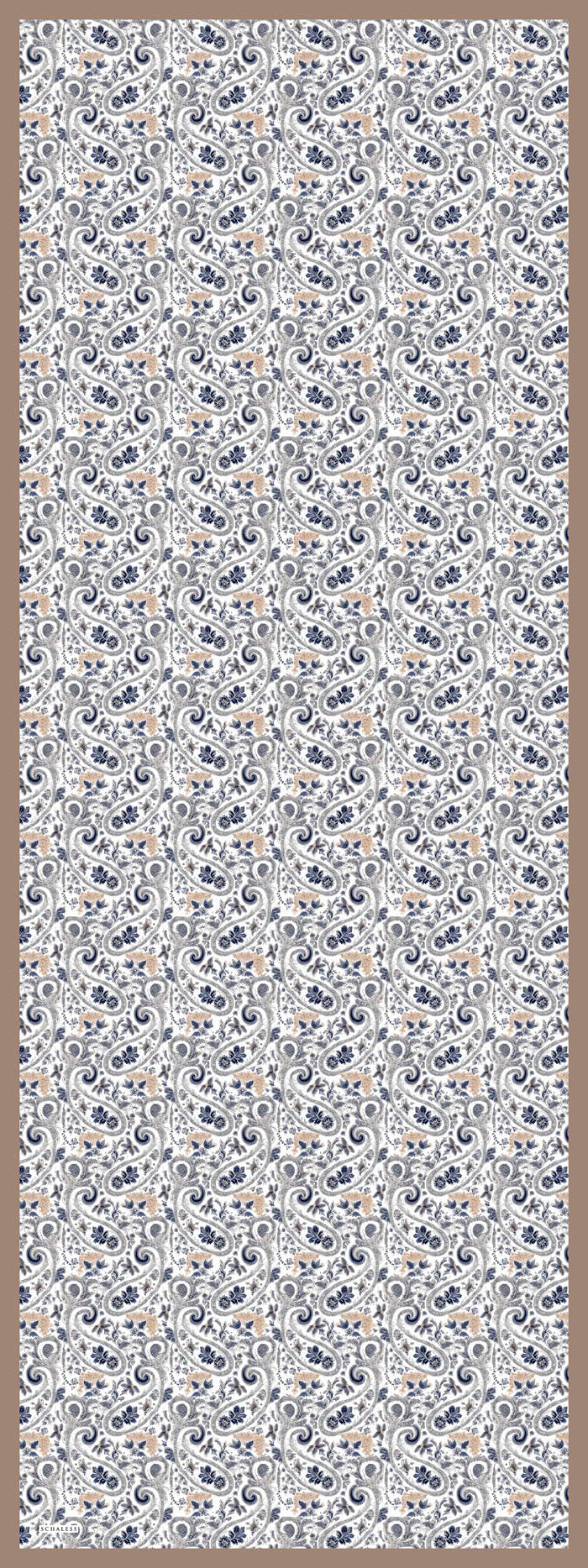 Aurora Desenli Janjan Şal - Etnik Bahar - İndigo