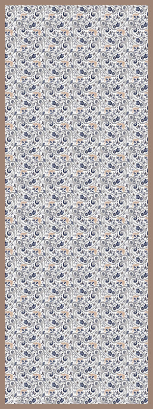 Aurora Desenli Janjan Şal - Etnik Bahar - İndigo