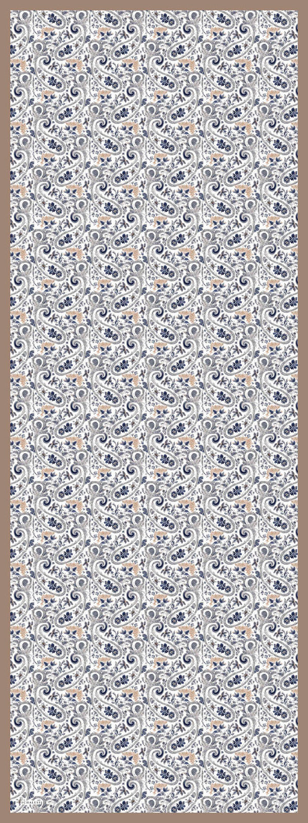 Aurora Desenli Janjan Şal - Etnik Bahar - İndigo