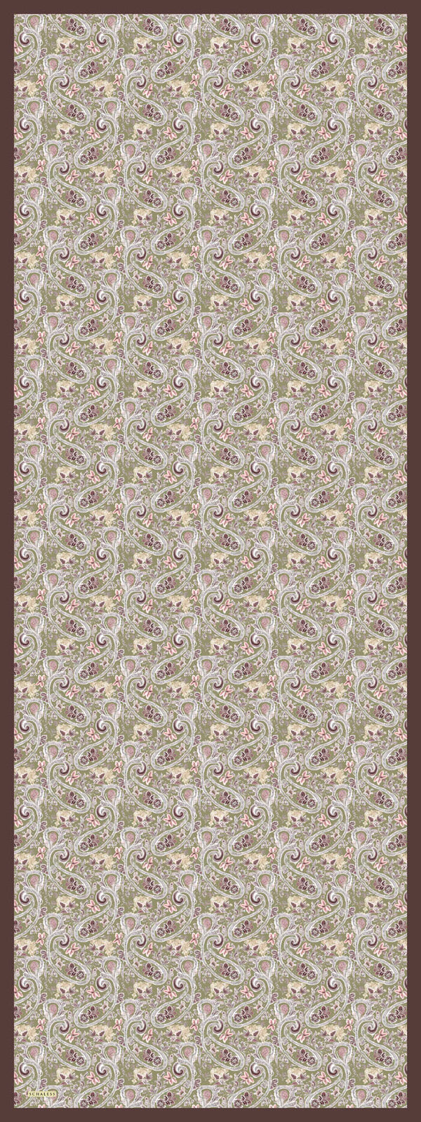 Aurora Desenli Janjan Şal - Etnik Bahar - Yeşil