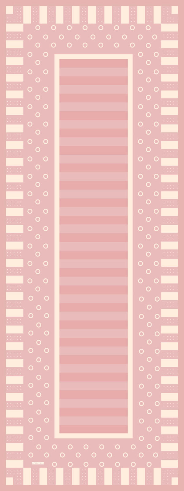 Aurora Desenli Janjan Şal - Ritmik Geometri - Pudra