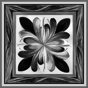 %100 İpek Twill Eşarp - Altın Zambak - Siyah