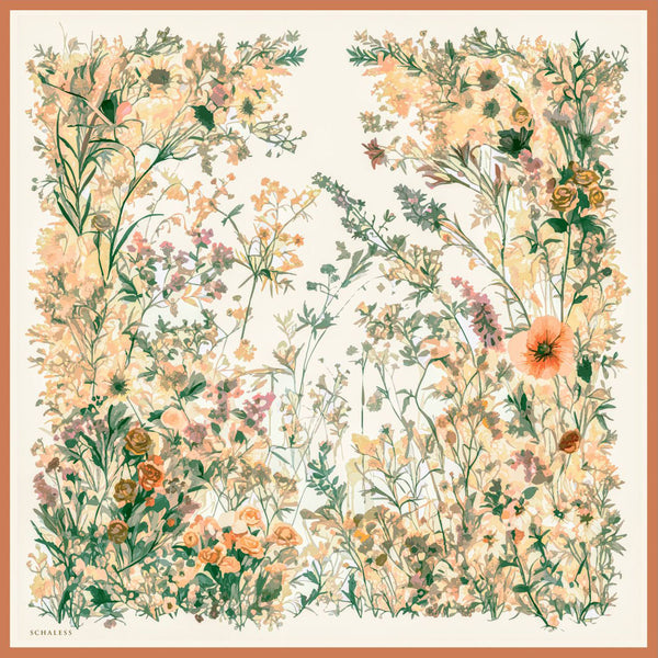 %100 İpek Twill Eşarp - Pastoral - Nefti