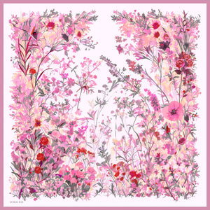 %100 İpek Twill Eşarp - Pastoral - Pudra