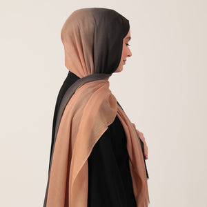 Degrade Şal - Siyah Camel