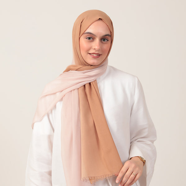 Degrade Şal - Koyu Hardal