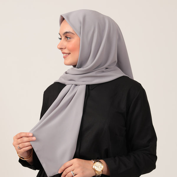 Medine İpeği Eşarp 110 X 110 Cm - Gri