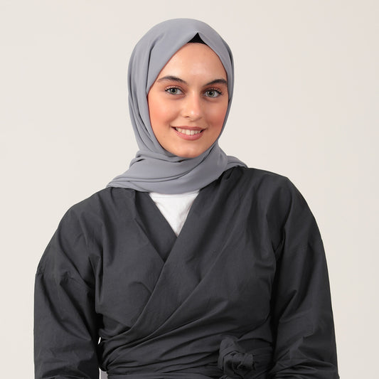 Şifon Şal - Antrasit Mavi