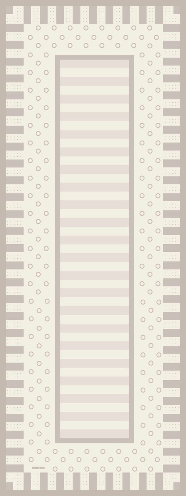 Aurora Desenli Janjan Şal - Ritmik Geometri - Açık Kahve