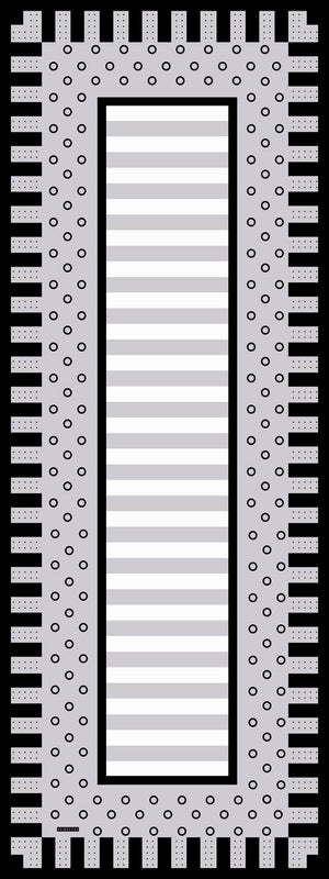 Aurora Desenli Janjan Şal - Ritmik Geometri - Gri