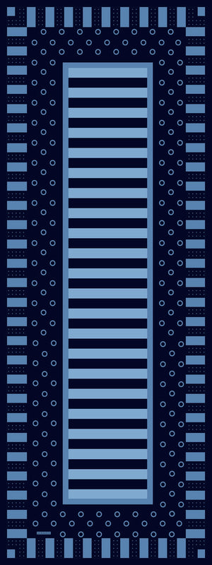 Aurora Desenli Janjan Şal - Ritmik Geometri - Saks