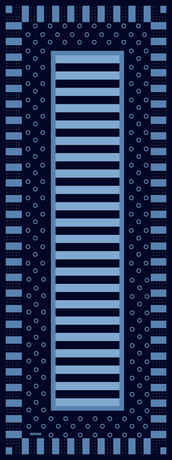Aurora Desenli Janjan Şal - Ritmik Geometri - Saks