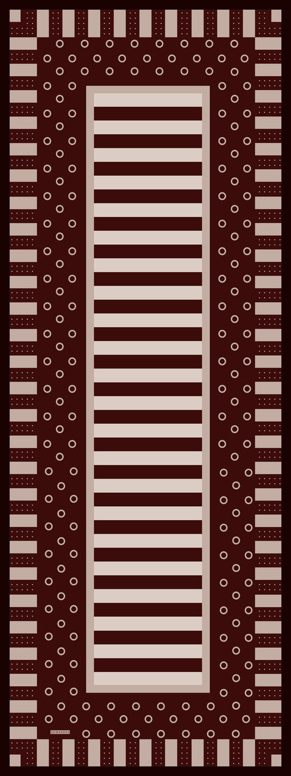 Aurora Desenli Janjan Şal - Ritmik Geometri - Bordo