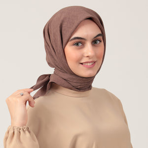 Yazlık Denim Eşarp - Koyu Vizon
