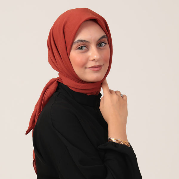 Bambu Pamuk Eşarp - Tarçın