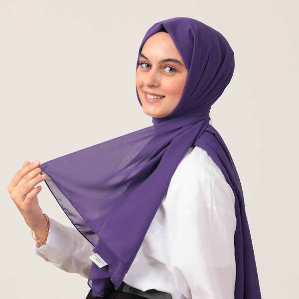 Şifon Şal - Mor