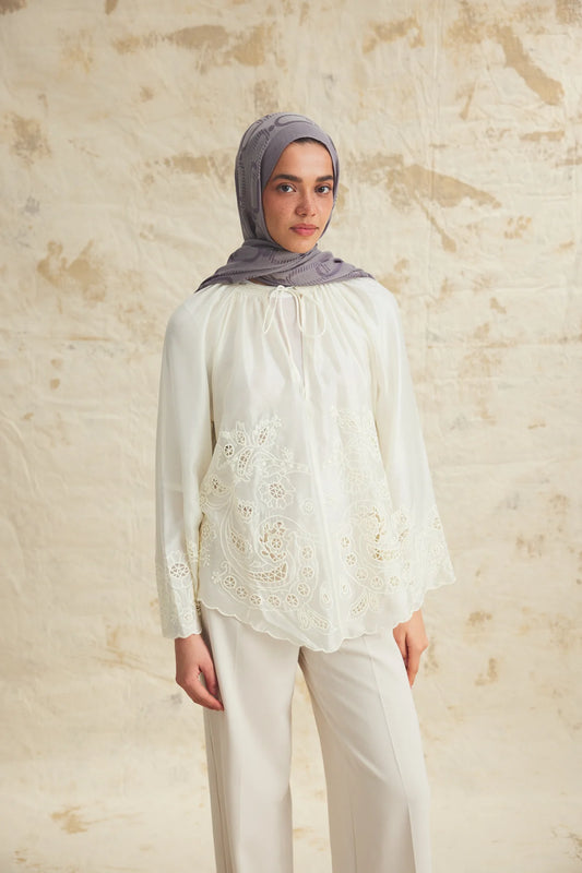 Native - Chain Desen Naia Şal - Gri