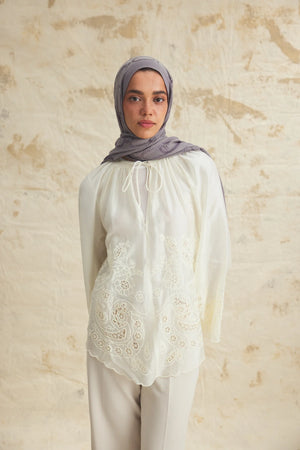 Native Chain Desen Naia Şal - Gri