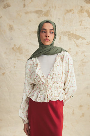 Native Chain Desen Naia Şal - Haki