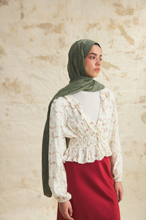 Native Chain Desen Naia Şal - Haki