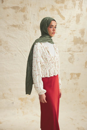 Native Chain Desen Naia Şal - Haki