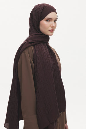 Native - Interflow Desen Naia Şal - Kahverengi