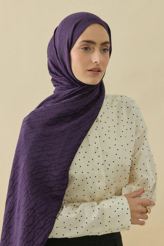 Native - İnterflow Desen Naia Şal - Mulbery