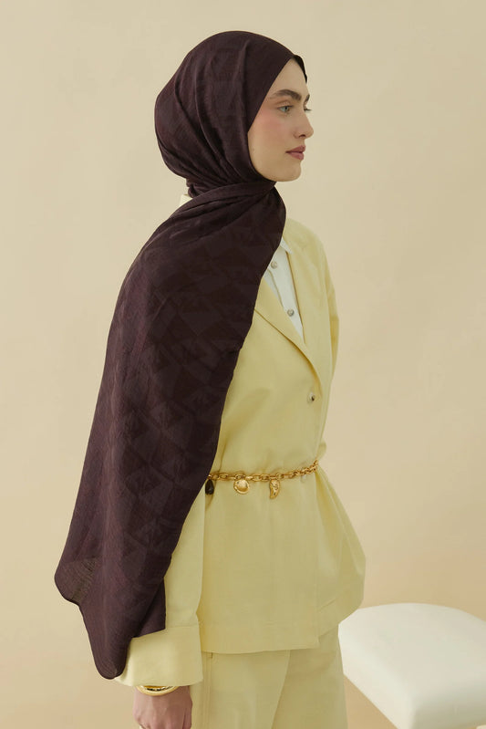 Native - Calvera Desen Naia Şal - Bitter Kahve