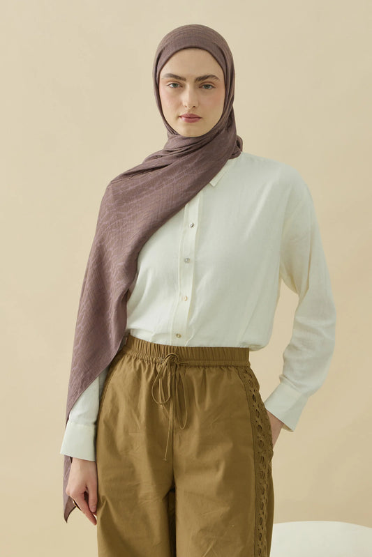 Native - Interflow Desen Naia Şal - Frappe