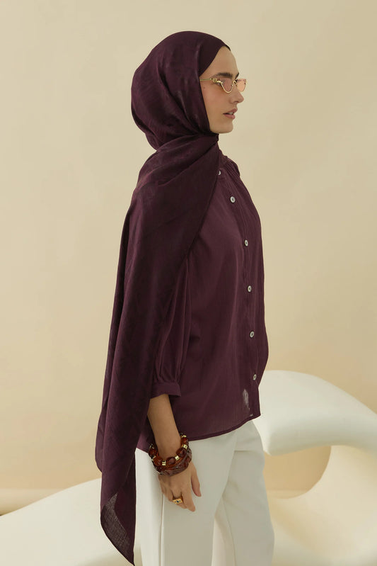 Native - Calvera Desen Naia Şal - Bordo