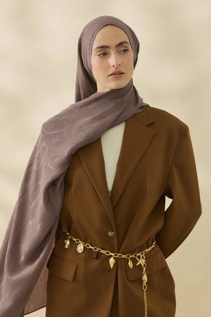 Native Chain Desen Naia Şal - Frappe