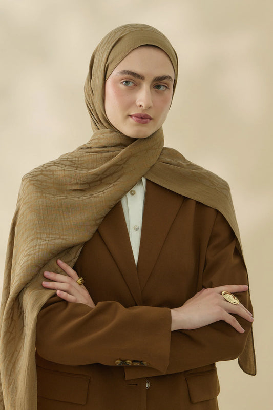 Native - Interflow Desen Naia Şal - Hardal