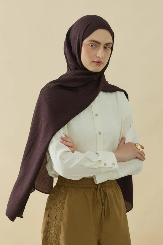 Native - Interflow Desen Naia Şal - Bitter Kahve