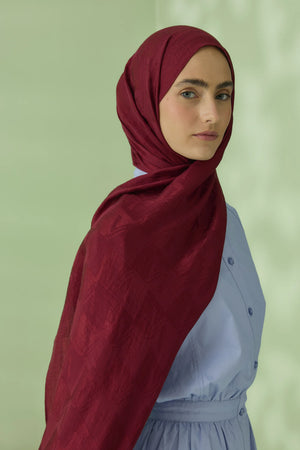 Native - Valena Desen Naia Şal - Açık Bordo