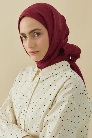 Native - Interflow Desen Naia Şal - Açık Bordo