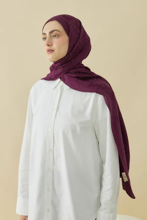 Native - Calvera Desen Naia Şal - Koyu Vişne