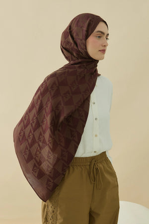 Native - Calvera Desen Naia Şal - Kahve