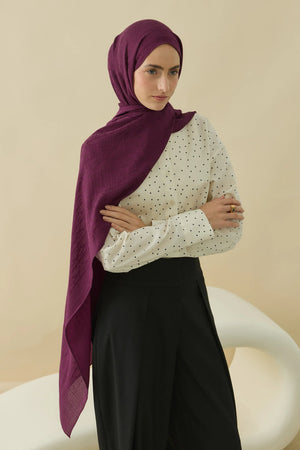 Native - Interflow Desen Naia Şal - Koyu Vişne
