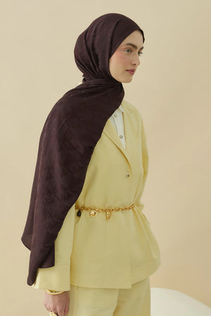 Native - Calvera Desen Naia Şal - Bitter Kahve