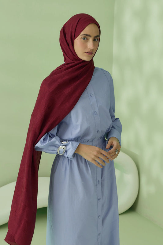 Native - Valena Desen Naia Şal - Açık Bordo