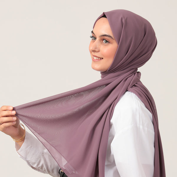 Şifon Şal - Gül Kurusu