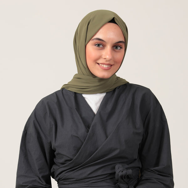 Şifon Şal - Olive